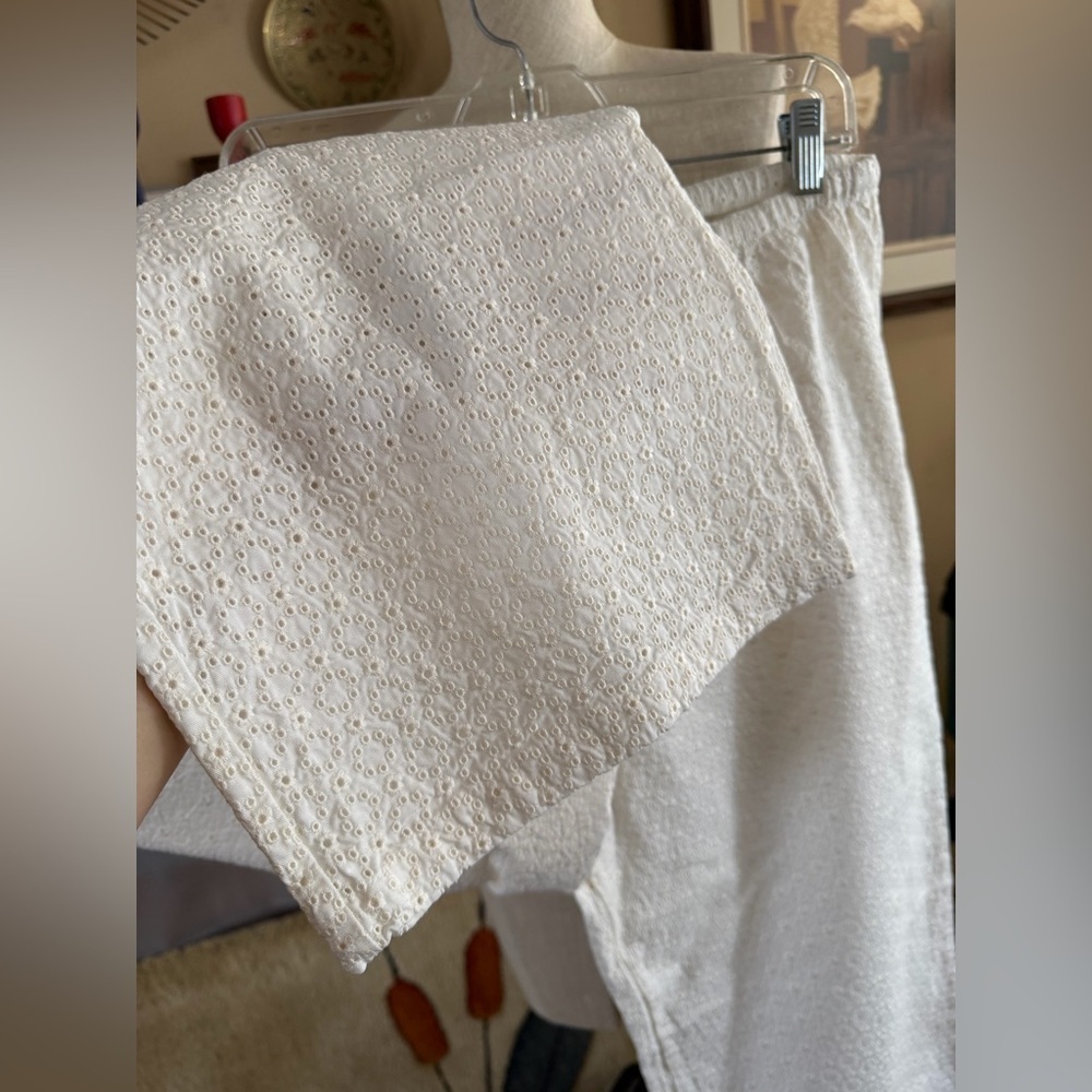 Djerf Avenue Broderie Pants in White - Picture 15 of 16